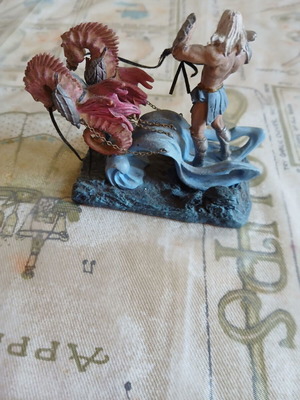 Poseidon figure used, authentic