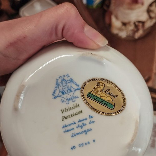 Porcelaine De Prestige St. Martial decorative container with lid used
