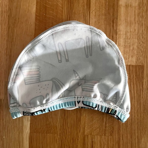 Badu Kids Swimming Cap Blue With Unicorns New