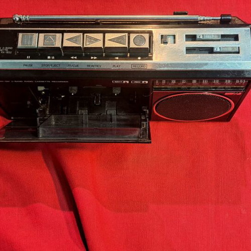 Panasonic RX1822 radio cassette recorder used with FM AM SW bands