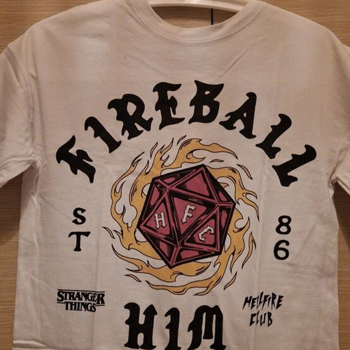 Stranger Things X Pull n Bear Fireball Hellfire Club XS T-shirt like new