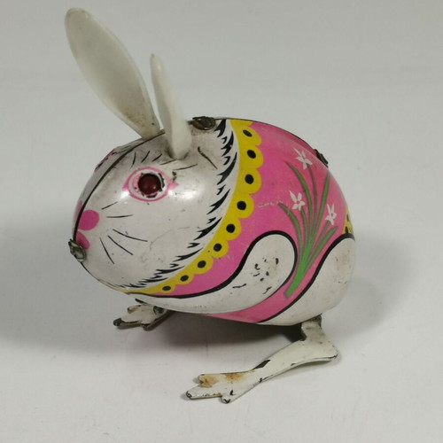 Wind-up Easter Bunny Toy 70s used, non-working