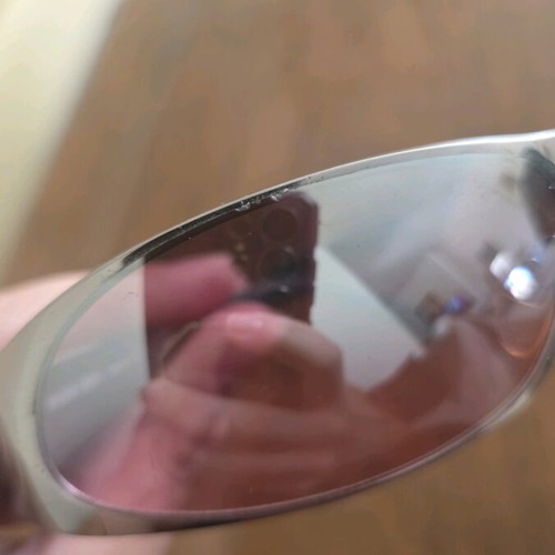 Killer Loop sunglasses used with pink mirror lens and defect