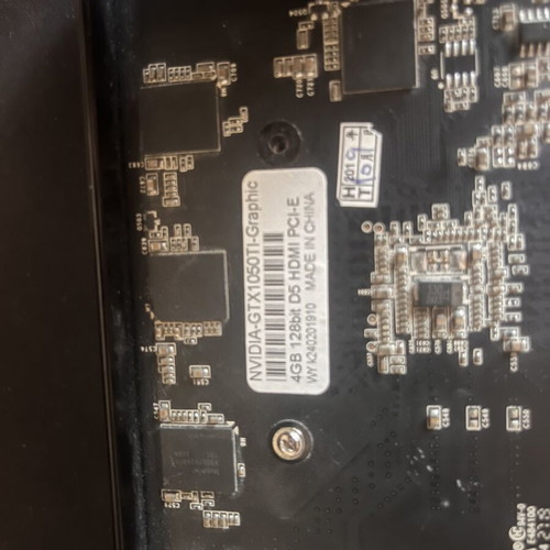 GTX 1050 Ti graphics card 4GB used, unknown if working