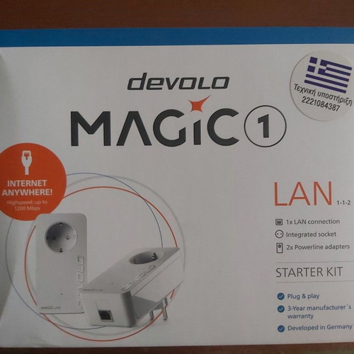 Devolo Magic 1 LAN Starter Kit used, 2 adapters, G.hn technology