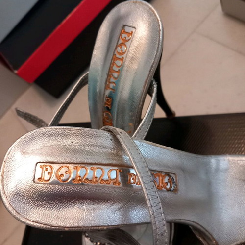 High silver sandals used, size 36
