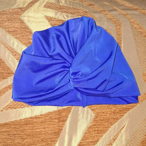 Women's swimming cap large size new blue royal polyester