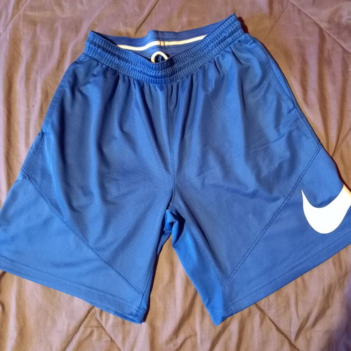Nike men's athletic shorts used, blue, size Large