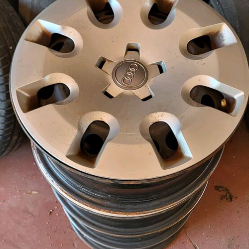Audi steel rims used 15" with hubcaps
