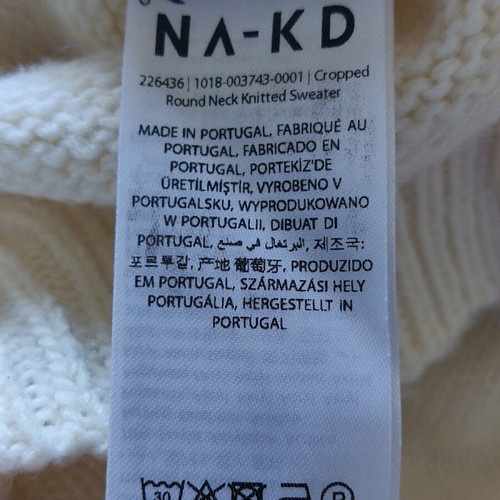 Na-Kd knitted sweater beige boxy minimal basic Small like new