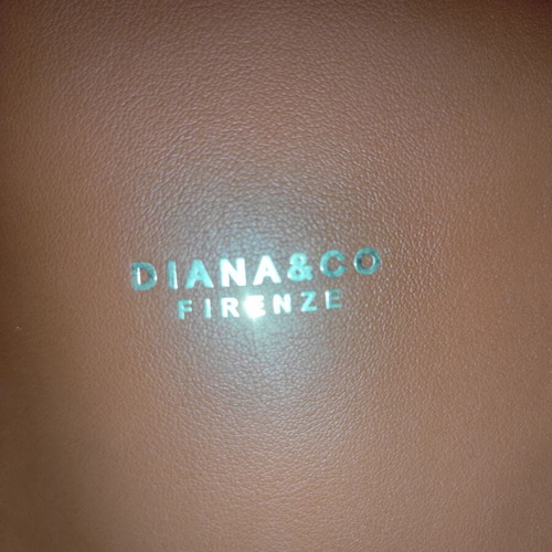 Diana & Co Firenze backpack shoulder bag like new, brown and gold