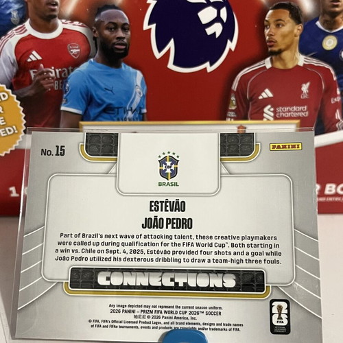 2026 Panini Prizm World Cup Estevao Joao Pedro Connections Silver #15 Brazil