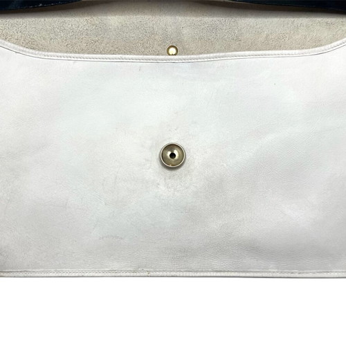 Christian Dior vintage λευκό δερμάτινο clutch μεταχειρισμένο