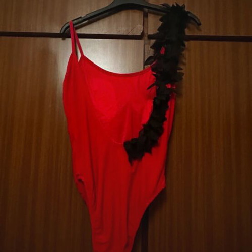 One-piece swimsuit like new, red, size S