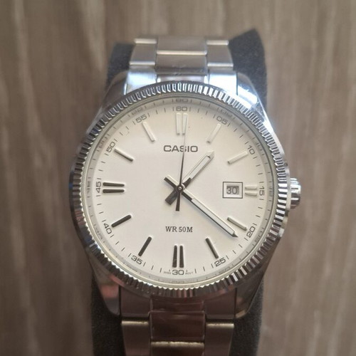 Casio Collection Classic MTP-1302PD-7A1VEF men's watch, white dial, silver