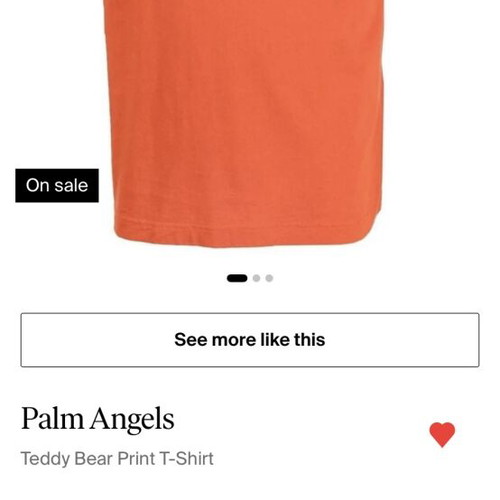 Palm Angels T-shirt like new, orange, size XS