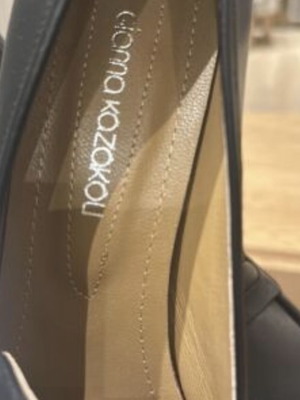 Gianna Kazakou leather loafers size 40 new, black platform heels