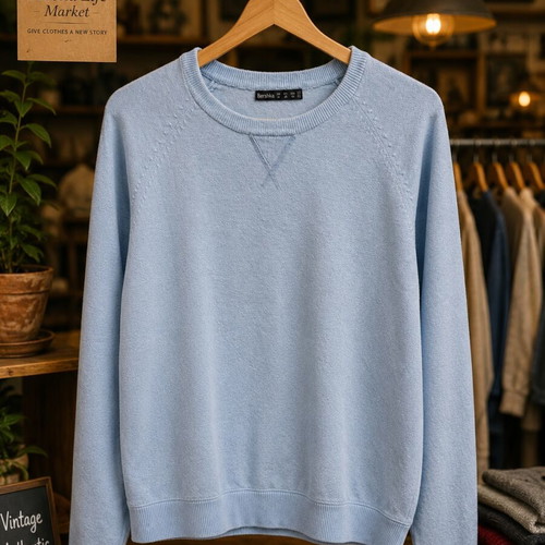 Bershka Menswear Sweater like new, blue turquoise, sizes M L