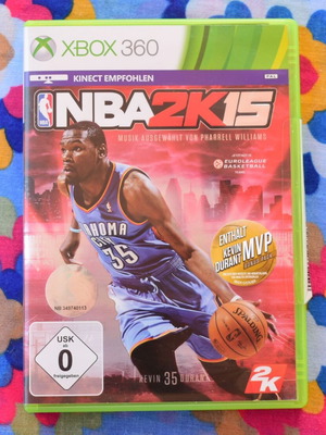 NBA 2K15 Xbox 360 game like new, sports basketball simulation
