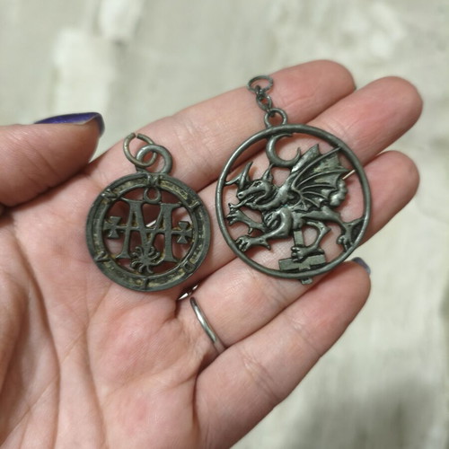 Cradle of Filth necklace used, Dragon logo and Midian