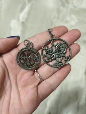 Cradle of Filth necklace used, Dragon logo and Midian