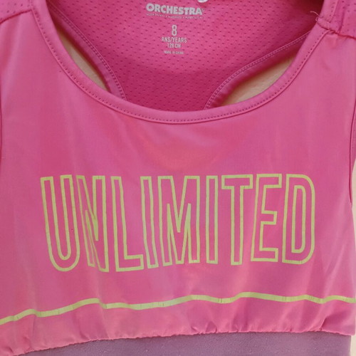 Orchestra athletic top for girl 8 years like new, pink