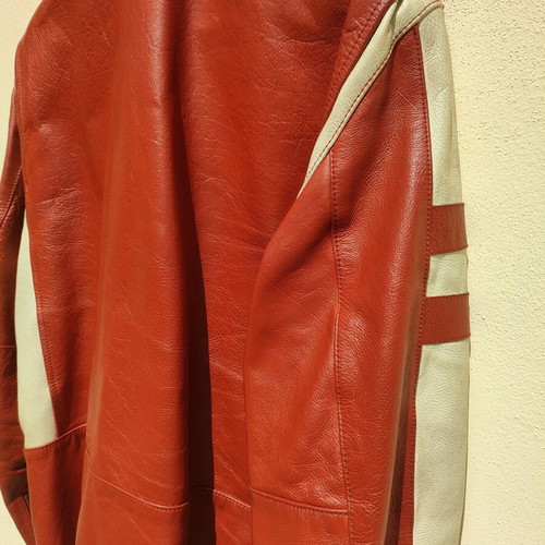 Replay leather jacket used, size XL, orange