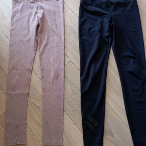 Girls' leggings Zara Crivit like new XS 158-164 cm black pink