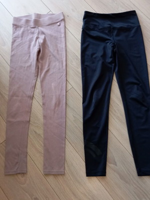 Girls' leggings Zara Crivit like new XS 158-164 cm black pink