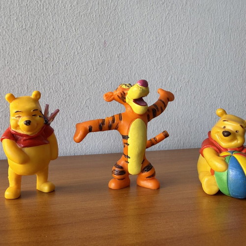 Winnie The Pooh and Tigger figures set used, Disney Bullyland