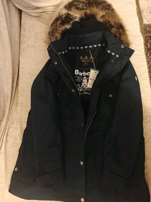 Barbour Coastal women's jacket new, blue, size 40 with detachable hood