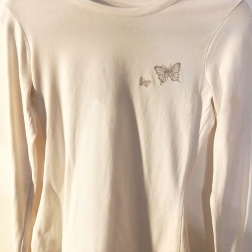 White long-sleeve shirt for girl 14 years old, like new, slim fit