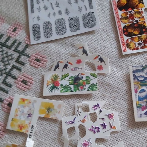 Nail tattoo stickers new, pack of 10 pieces