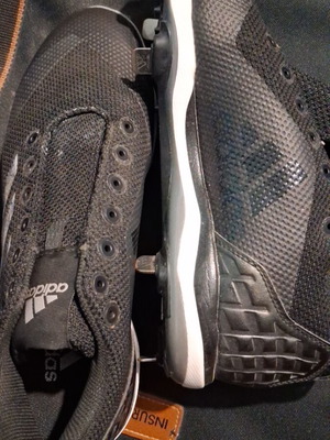 Adidas athletic shoes like new, size 44.5, black and silver