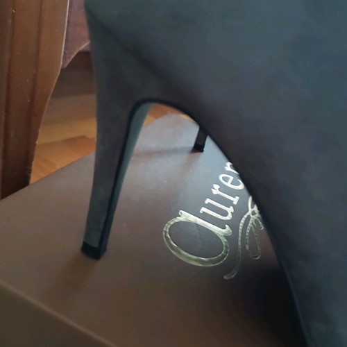 Grey women's ankle boots size 41, worn only once, 10cm heel