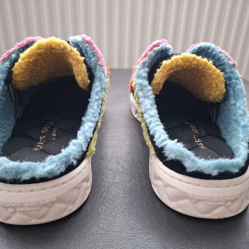 Kurt Geiger Slip-On Trainers Size 40 New, Suede, Black with Colorful Details