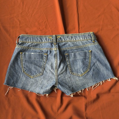 Y2K Bershka denim shorts like new, size L blue