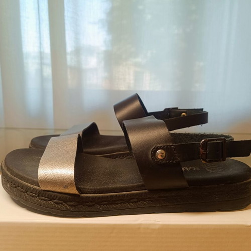 Ragazza leather sandals like new, silver, size 37