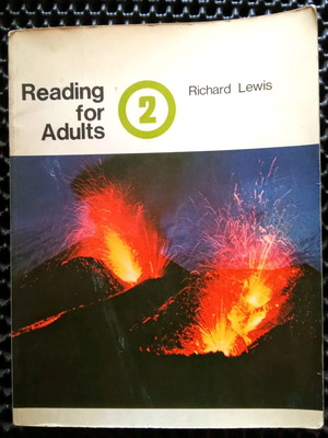 Reading For Adults 2 used English book 1973 with volcano exercises