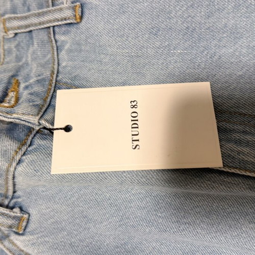 Feathers Jeans Studio 83 new, blue and pink, XL baggy fit