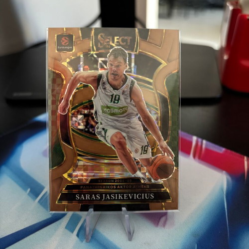 Saras Jasikevicius Concourse Copper Prizm 2025-26 Panini Select EuroLeague card like new #30/49