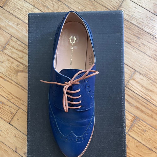 Oxford leather shoes Mourtzi navy size 39 new