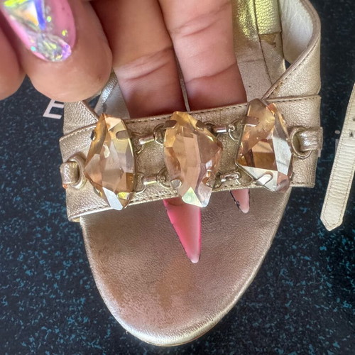 DODICI Gold 15cm Heels like new, size 37, very stable
