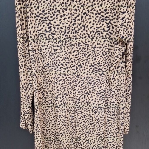 H&M animal print viscose dress like new, black and beige