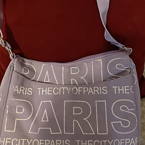 Bag crossbody used, lilac color