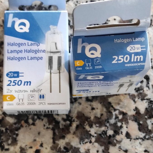 Halogen capsule lamp 25W 12V G6.35 warm white, pack of 4 new