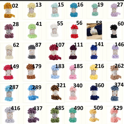 Alize Puffy soft plush finger knitting yarn