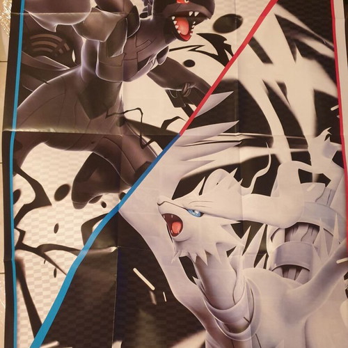 Pokemon TCG poster like new, White Flare & Black Volt 1x0.65 meter