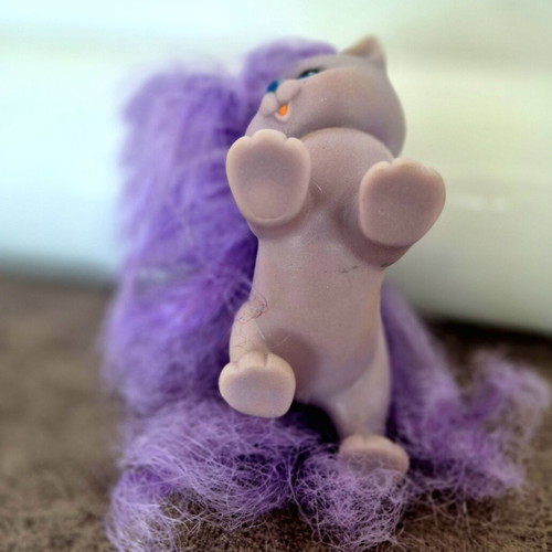 My Little Pony Lady Lovely Locks φιγούρα γατάκι 1988, μωβ λιλά