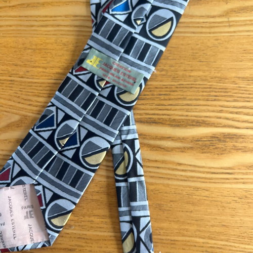 Jacques Esterel vintage men's tie with geometric pattern